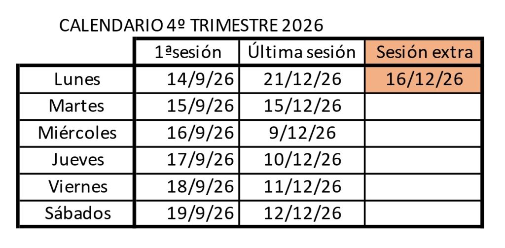 calendario 4t26